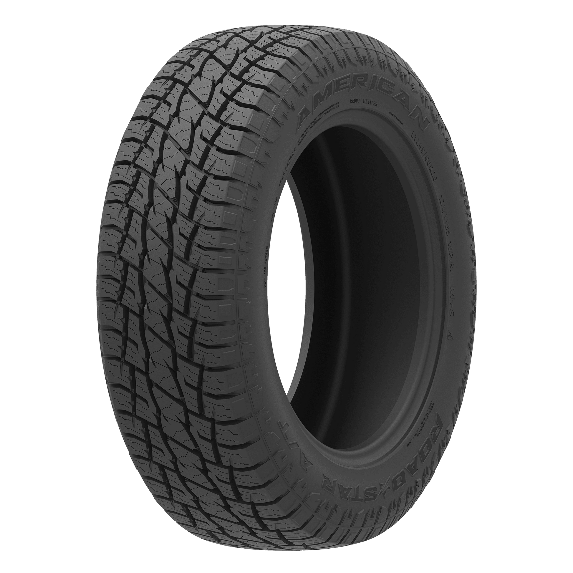 285/45R22 American Road Star A/T 116H XL Black Wall Tire