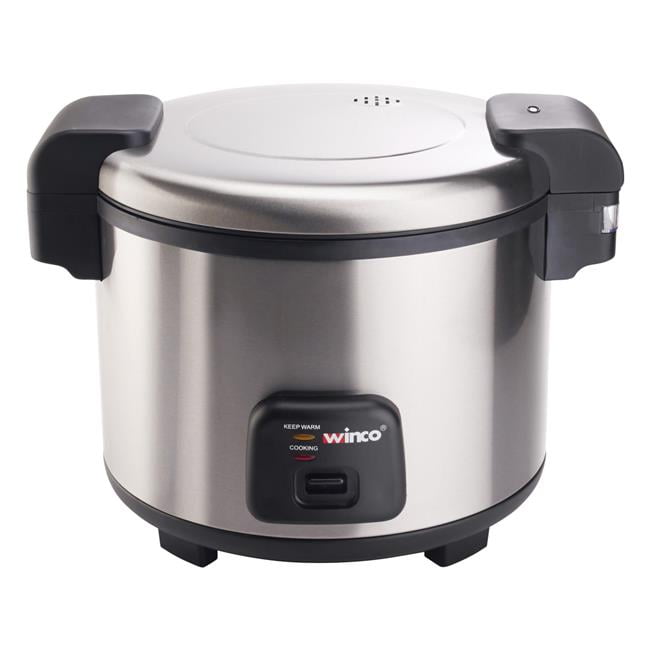Winco RC-S301 Electric Rice Cooker & Warmer with Hinged Cover - 30 Cups, 120V