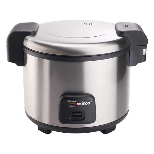 Winco RC-S301 Electric Rice Cooker & Warmer with Hinged Cover - 30 Cups, 120V