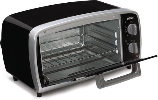 4-Slice Toaster Oven with Black , Baking, Broiling & Toasting Functions