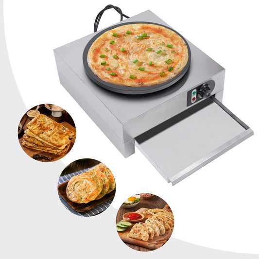 40cm Large Commercial Electric Pancake Crepe Maker Machine Griddle Pan Nonstick for Homes, Restaurants