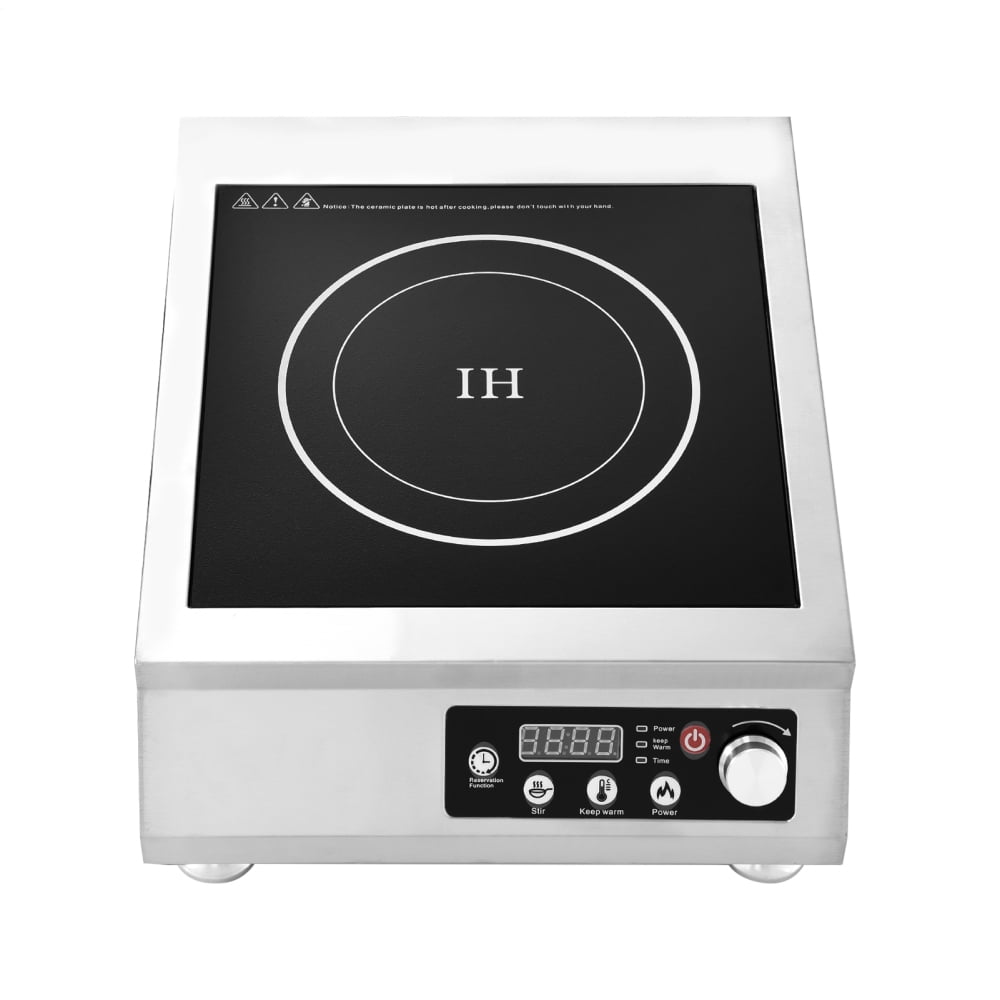 4200W Commercial Grade Induction Hot Plate - 110V Stainless Steel, LED Display, Heavy-Duty Induction Stove for Caravan & Professional Use
