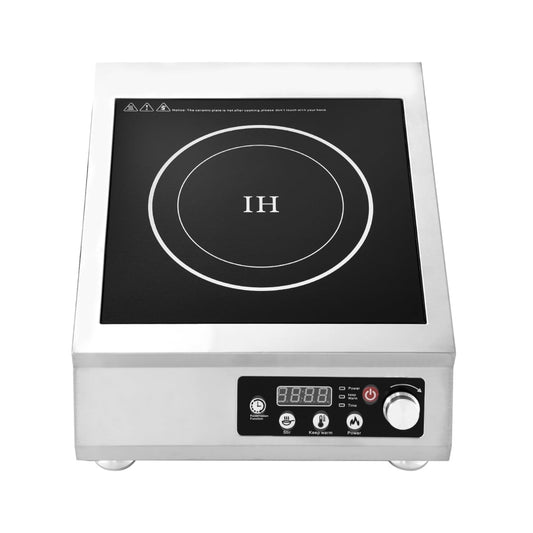 4200W Commercial Grade Induction Hot Plate - 110V Stainless Steel, LED Display, Heavy-Duty Induction Stove for Caravan & Professional Use