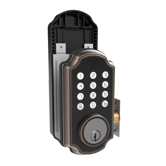 TurboLock TL-116 Oil-brushed Bronze Smart Lock Electronic Knob with Keypad HG-EL-TL-116-BRN-3PK