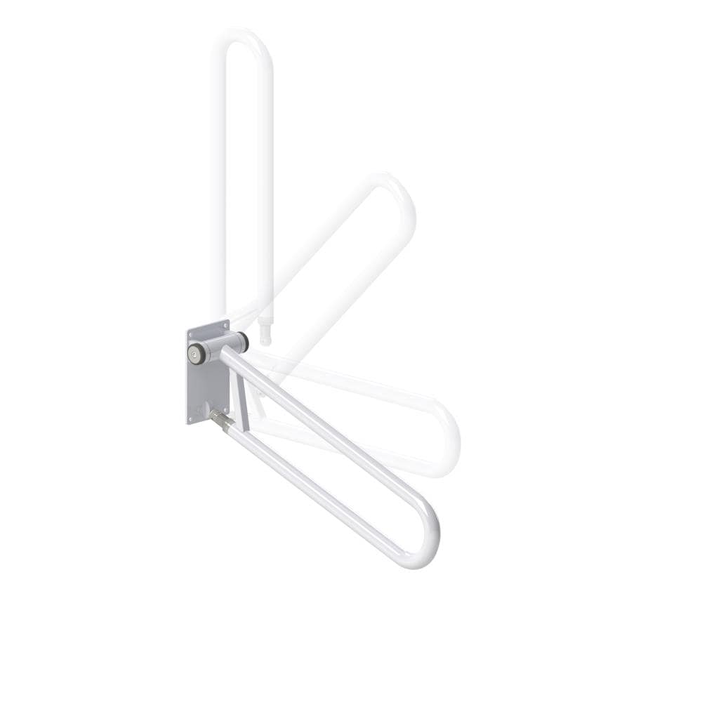 HealthCraft HEALTHCRAFT PT Angled Rail 32-in White Wall mount Swing Up Grab Bar ( 400-lb Weight Capacity )