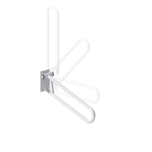 HealthCraft HEALTHCRAFT PT Angled Rail 32-in White Wall mount Swing Up Grab Bar ( 400-lb Weight Capacity )