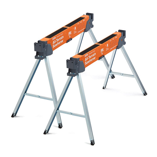 BORA All-Terrain Horse 2-Pack 42.5-in W x 30-in H Adjustable Steel Saw Horse (1500-lb Capacity) PM-4520T
