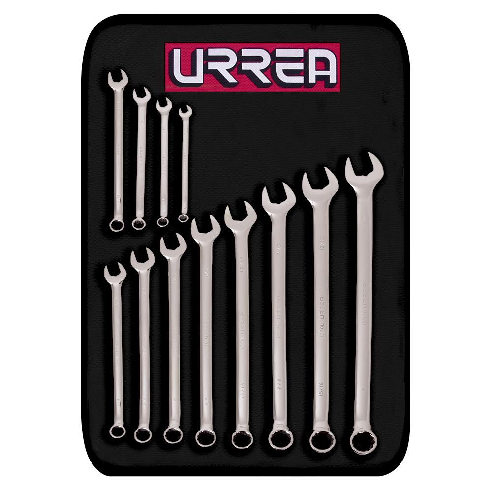 URREA 12-Piece Set 12-point Metric Combination Wrench Includes Soft Case 1200AML