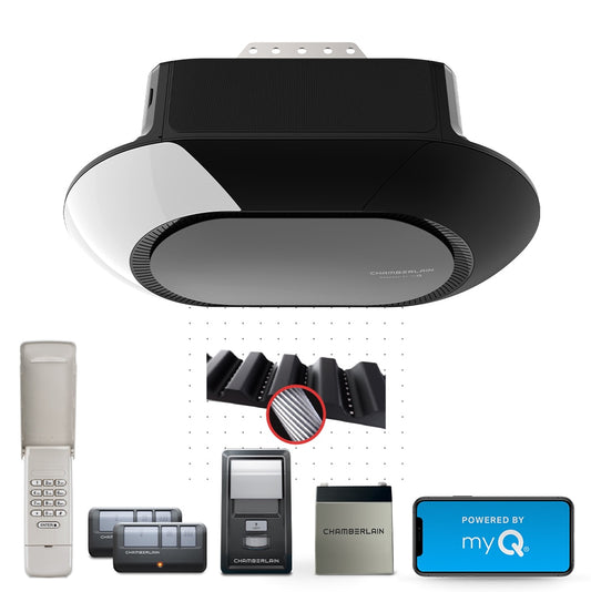 Chamberlain 3/4 Hps myQ Smart Belt Drive Garage Door Opener Wi-fi Compatibility Battery Back-up LED Light B4613T