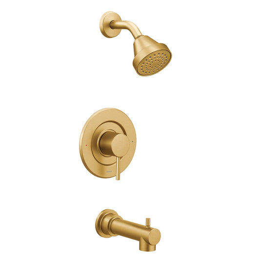 Moen Align Brushed Gold 1-handle Single function 3.63-in Round Bathtub and shower Faucet