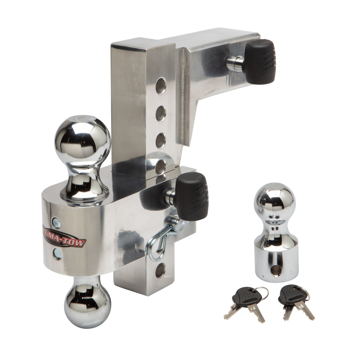 Aluma-Tow 8-in Drop 2.5-in Receiver Aluminum Adjustable Interchangeable Hitch Mount