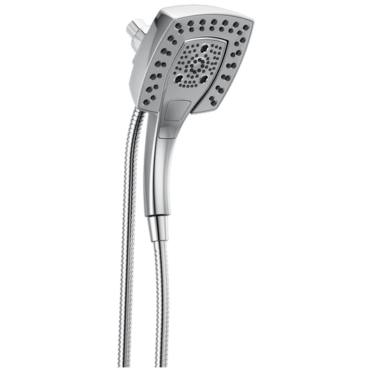 Delta 5.0 -Spray Lumicoat Chrome 5.75-in Square Dual/Combo High Pressure Shower Head 2.5 GPM