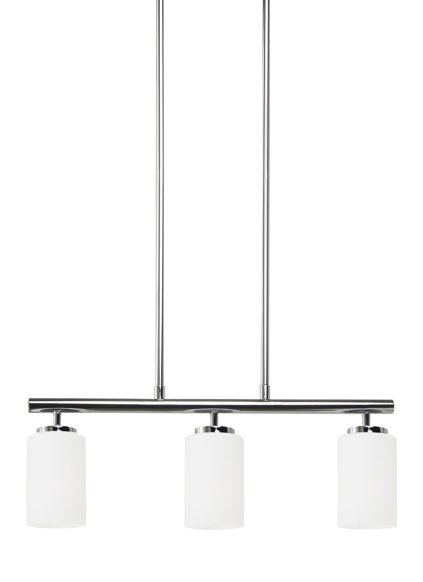 Generation Lighting Oslo 3 -Light Chrome Modern/contemporary Opal glass Cylinder Large Hanging Pendant light