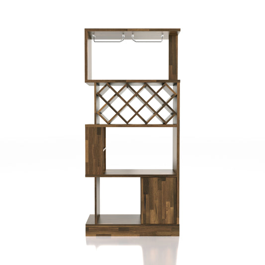 Furniture of America 11 -Bottle Light Hickory Composite Wine rack