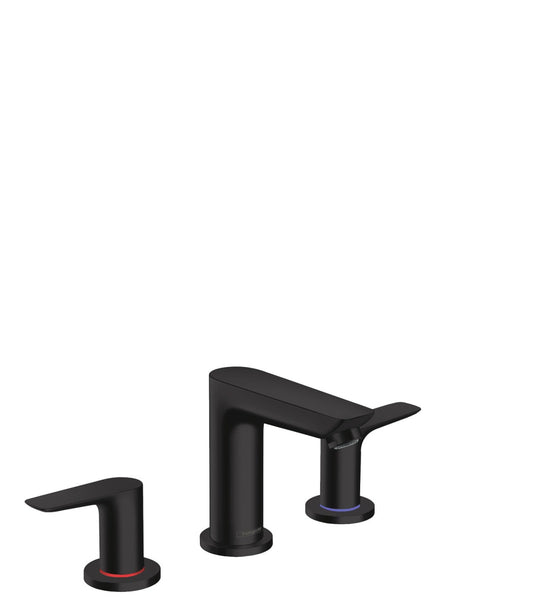 Hansgrohe Talis E Matte Black Widespread 2-handle WaterSense Mid-arc Commercial/Residential Handle Bathroom Sink Faucet with Drain