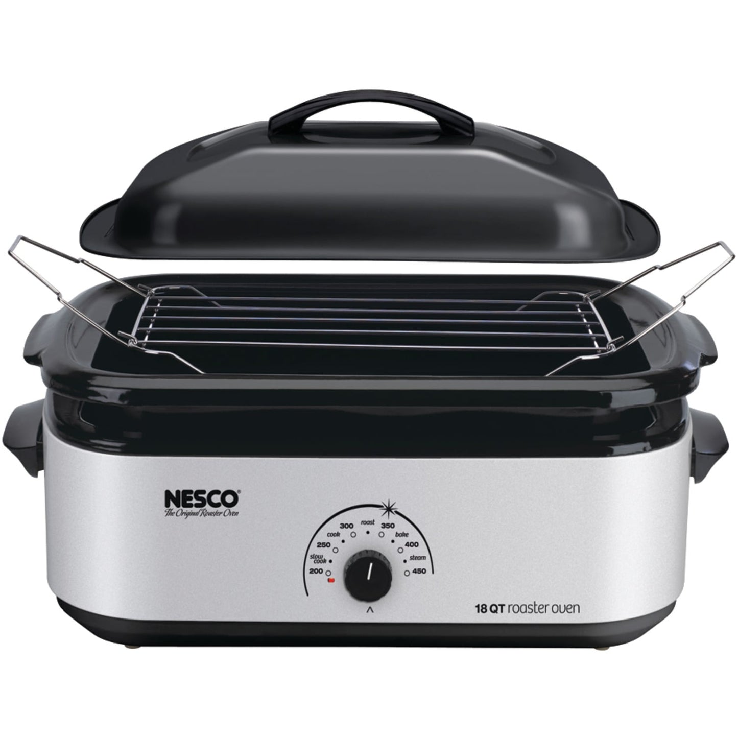 4818-47 18-Qt. Roaster, Porcelain Cookwell, Silver