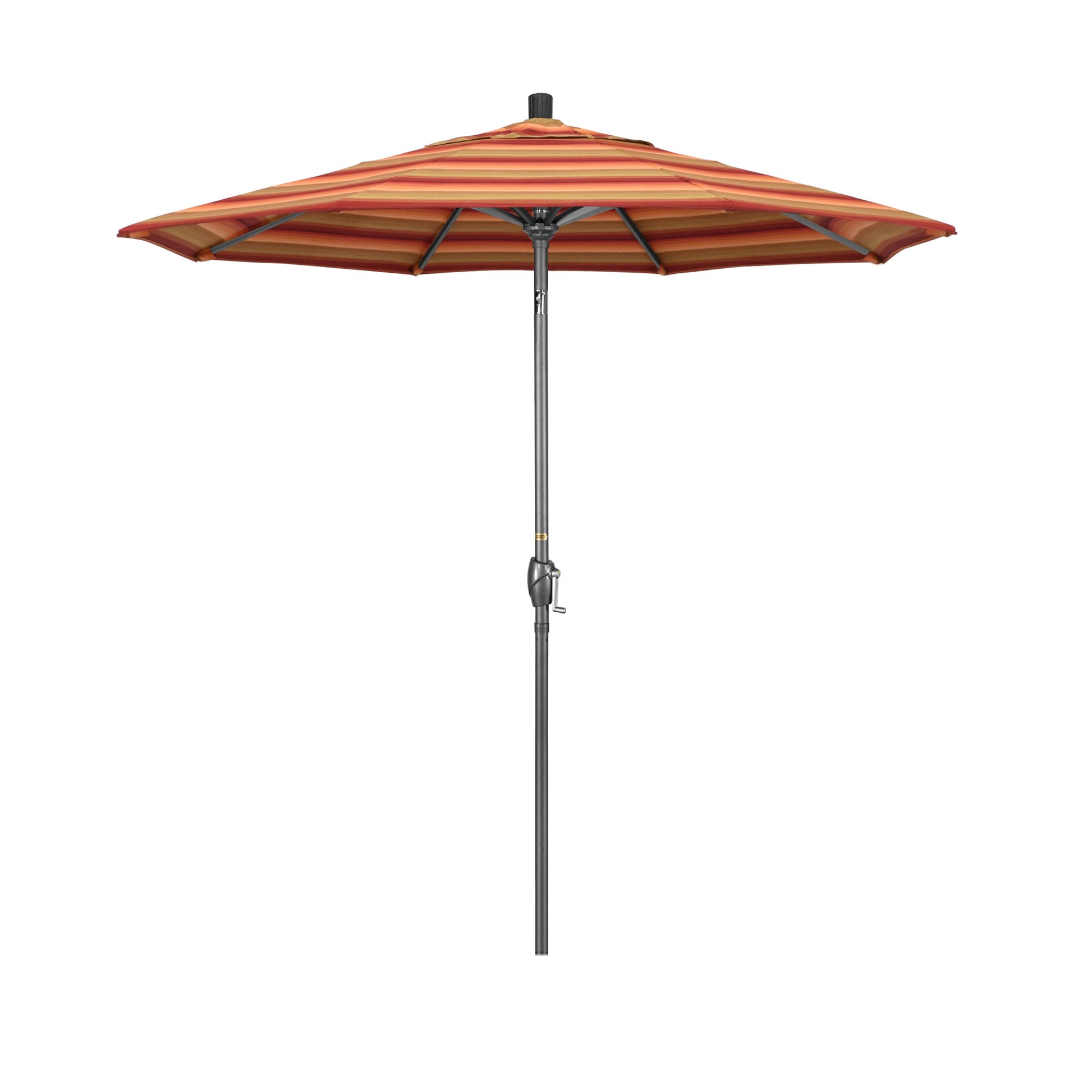 California Umbrella 7.5-ft Aluminum Orange Push-button Tilt Market Patio Umbrella