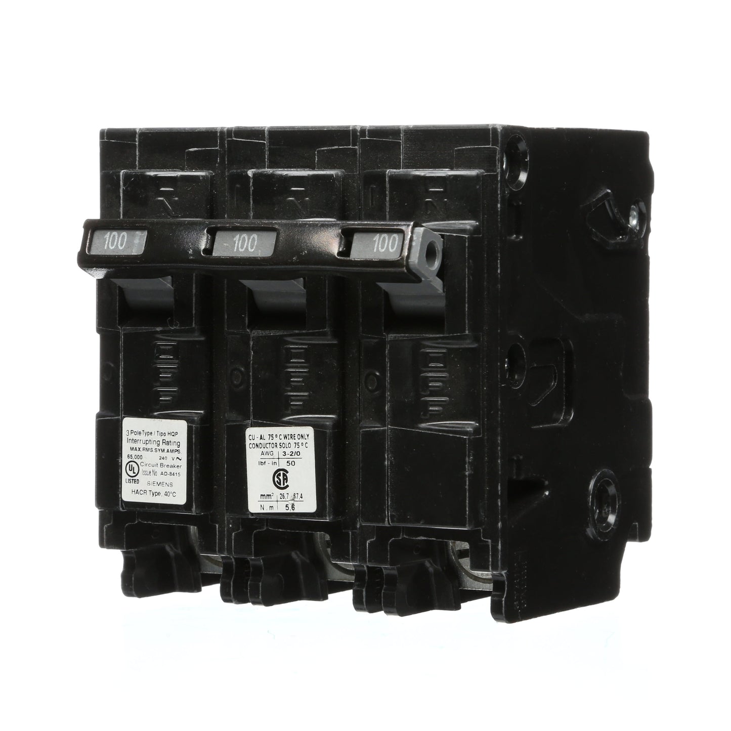 Siemens QP 100-amp 3 -Pole Standard trip Circuit Breaker