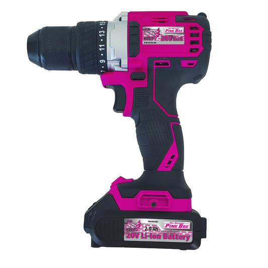 The Original Pink Box 20-volt 1/2-in Keyless Brushless Cordless Drill (1-Battery Included, Charger Included) PB20VLID-2AH-CHRGR