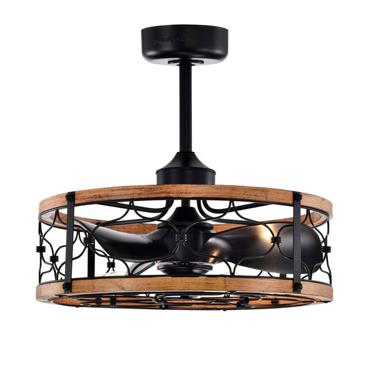 Home Accessories Inc 24-in Matte black oil-rubbed finish with Black Blades Fandelier Ceiling Fan With Light - Remote Included ( 3 -Blade )