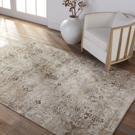 Jaipur Living 9 x 12 (ft) Loomed Brown Rectangular Indoor Tribal Global Machine washable Pet Friendly Area rug