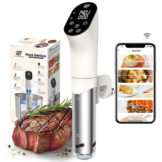 4T7 Sous Vide Machine with Wifi, Smart App, Home Cooking Sous Vide Cooker, Immersion Circulator