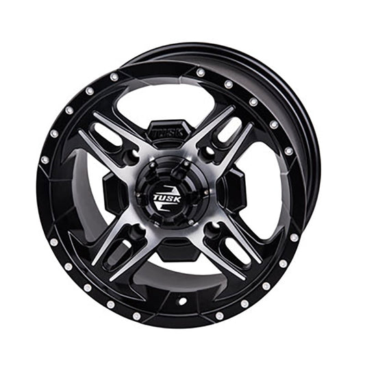 Beartooth Wheel 12x7 5.0 + 2.0 Machined/Black 4/110 Compatible With Tracker 500S 2020