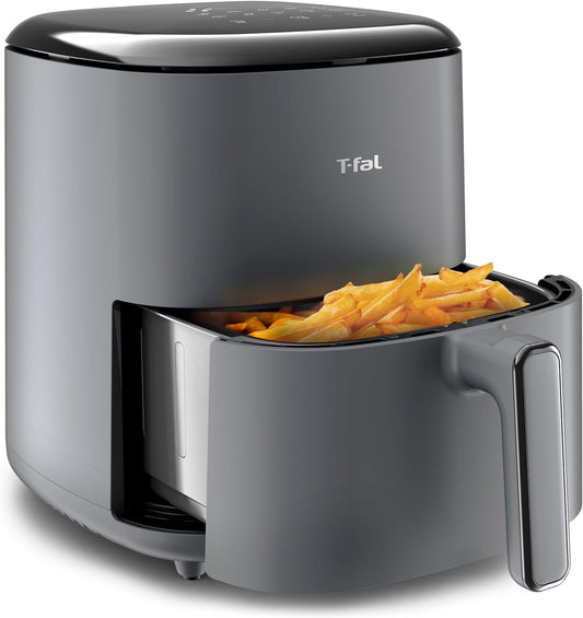 5.3qt Digital Air Fryer with Touchscreen, 10 Cooking Presets, Dishwasher-Safe Basket, Rapid Healthy Low-Oil Meals, Grey