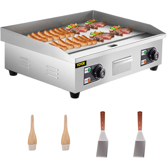 VEVOR 28.7-in x 15.7-in Non-Stick Cast Iron Cooking Plate Electric Griddle with Removable Drip Tray (3000-Watt) DPL30YC820PJCMS01V1