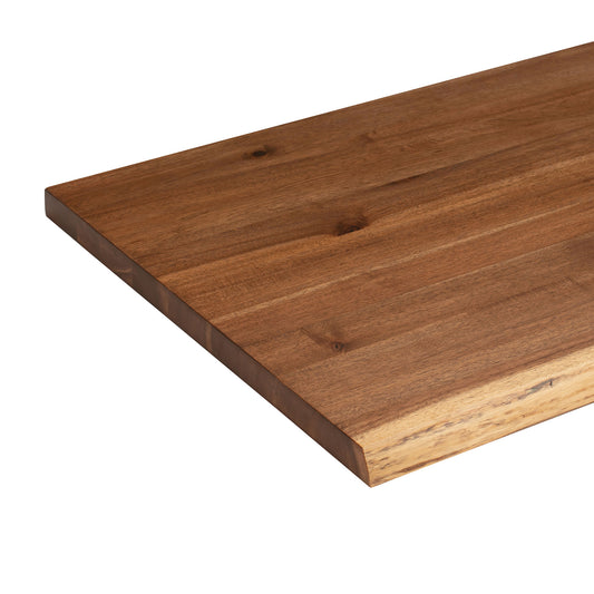 Sparrow Peak FSC Live-Edge Natural grain 5-ft x 30-in x 1.5-in Walnut Stained Acacia Wood Butcher block Live Edge Countertop