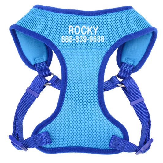 Coastal Pet Products Personalized Two-Tone Comfort Soft Wrap Small Dog Harness X Small