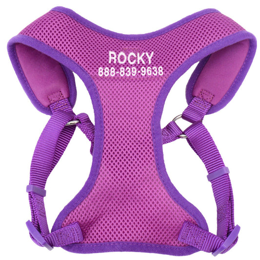Coastal Pet Products Personalized Two-Tone Comfort Soft Wrap Small Dog Harness 2X Small