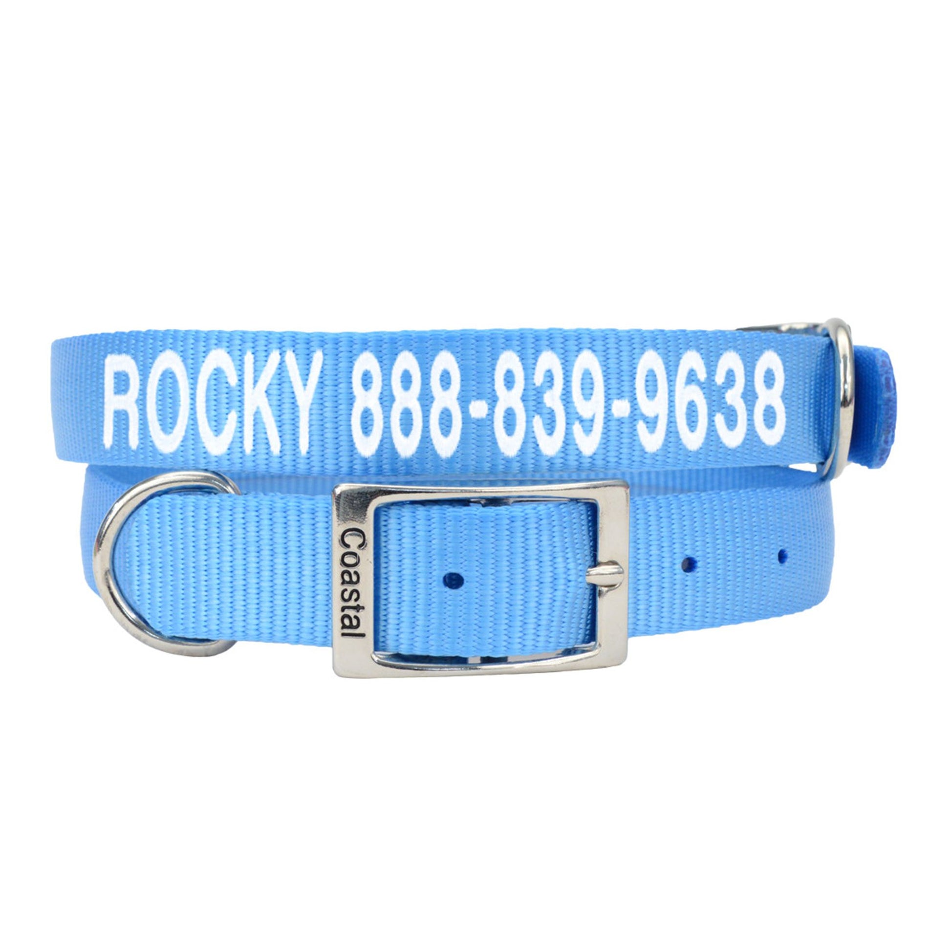 Coastal Pet Products Personalized Dog Collar 12"L x 0.625"W