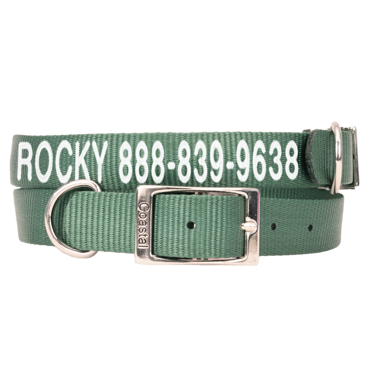 Coastal Pet Products Personalized Dog Collar 10"L x 0.375"W