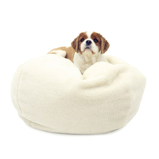 Carolina Pet Personalized Sherpa Puff Ball Dog Bed 32"L x 32"W