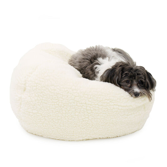Carolina Pet Personalized Sherpa Puff Ball Dog Bed 26"L x 26"W