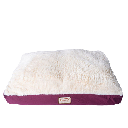 Armarkat Burgundy & Ivory Mat Dog Bed 39"L x 28"W x 7"H