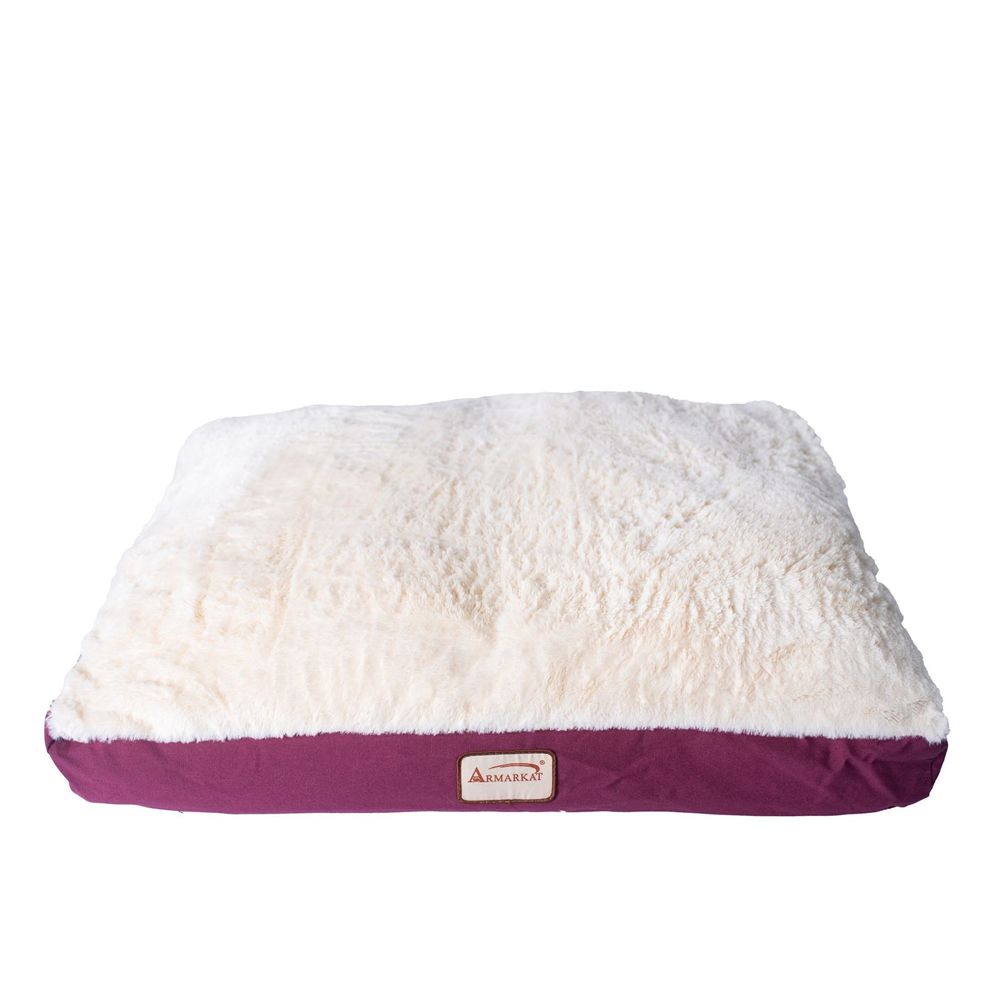 Armarkat Burgundy & Ivory Mat Dog Bed 28"L x 22"W x 5"H