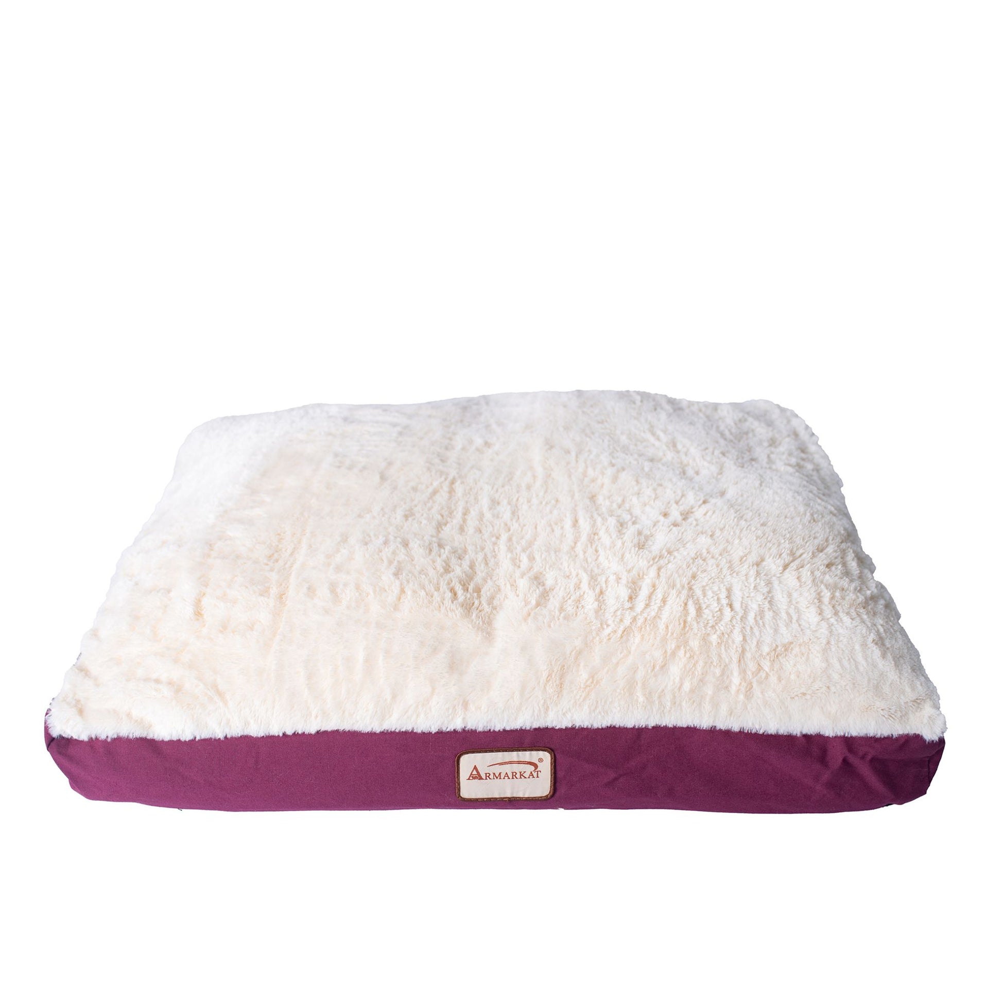 Armarkat Burgundy & Ivory Mat Dog Bed 28"L x 22"W x 5"H
