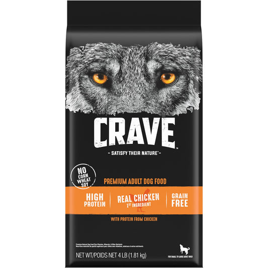 CRAVE&trade; High Protein Adult Dry Dog Food - Grain Free, Chicken 22 Lb