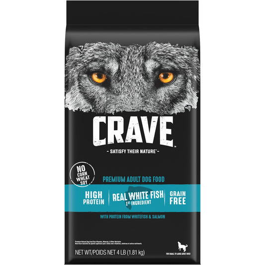 CRAVE&trade; High Protein Adult Dry Dog Food - Grain Free, Salmon & Ocean Whitefish 22 Lb