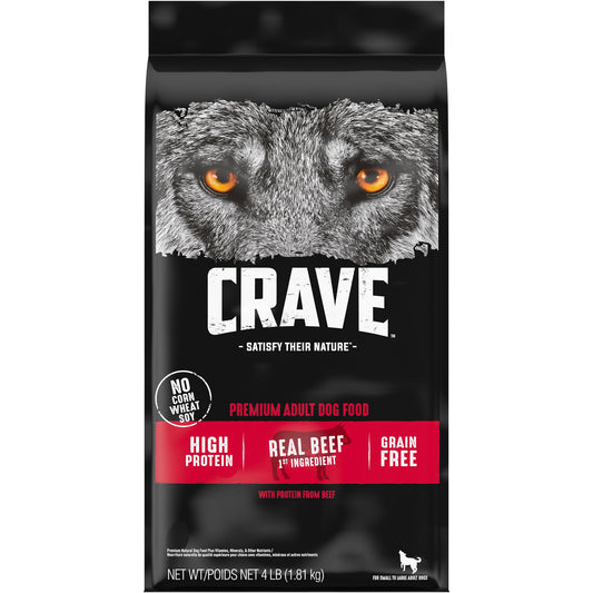 CRAVE&trade; High Protein Adult Dry Dog Food - Grain Free, Beef 22 Lb