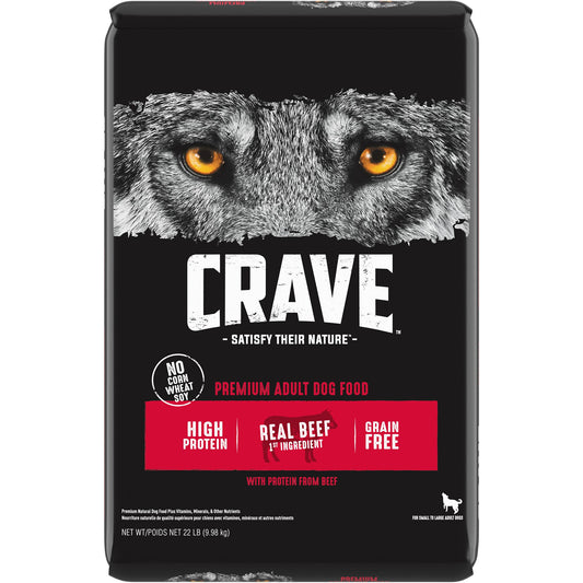 CRAVE&trade; High Protein Adult Dry Dog Food - Grain Free, Beef 4 Lb