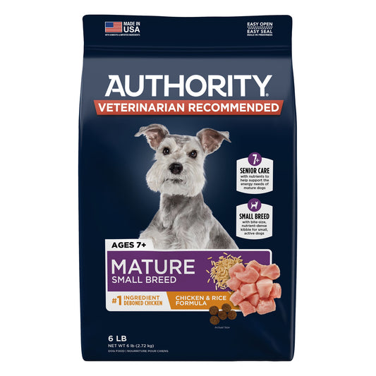 Authority® Everyday Health Small Breed Senior 7+ Dry Dog Food - Chicken & Rice 18 Lb