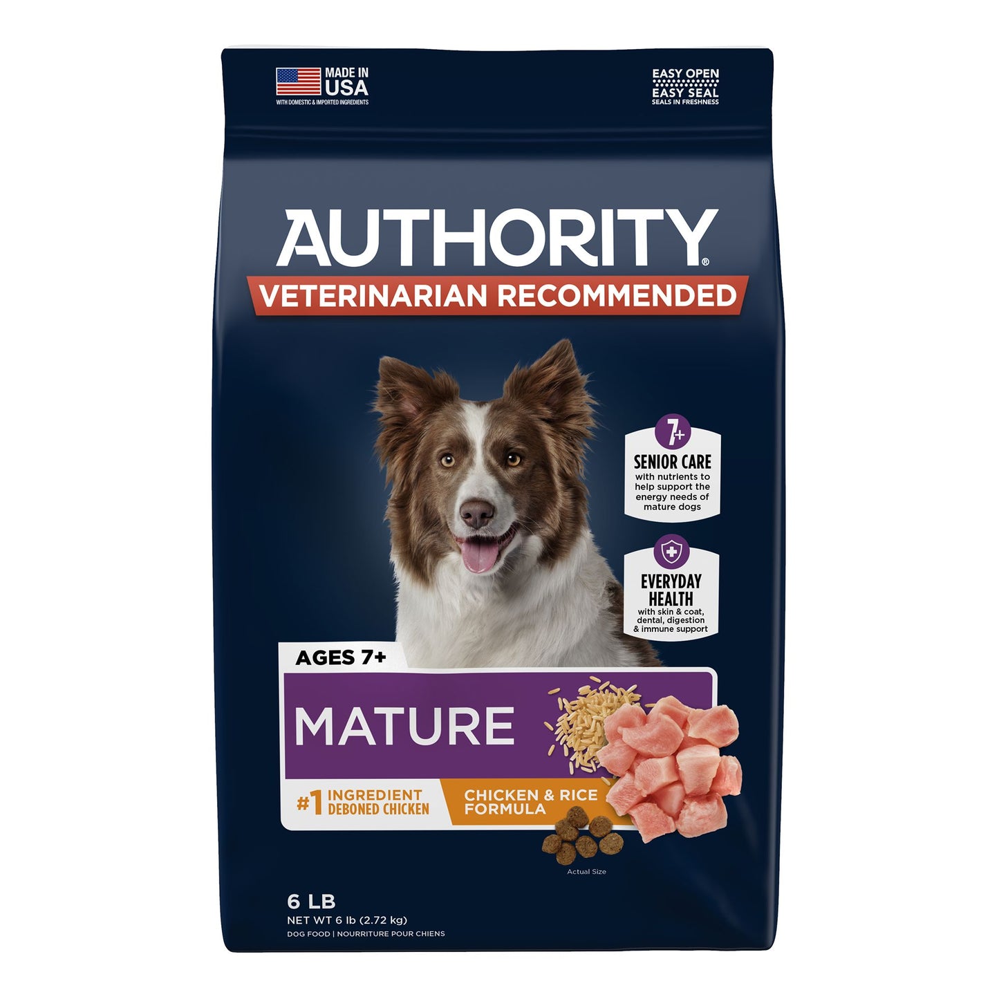 Authority® Everyday Health Senior 7+ Dry Dog Food - Chicken & Rice 34 Lb