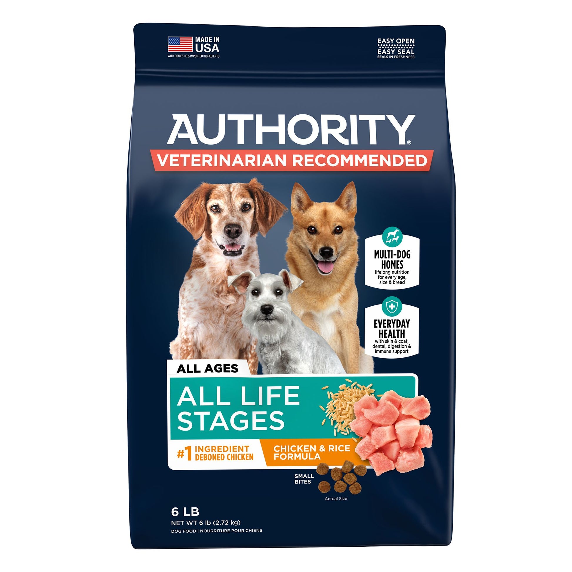 Authority® Everyday Health All Life Stages Dry Dog Food - Chicken & Rice 18 Lb