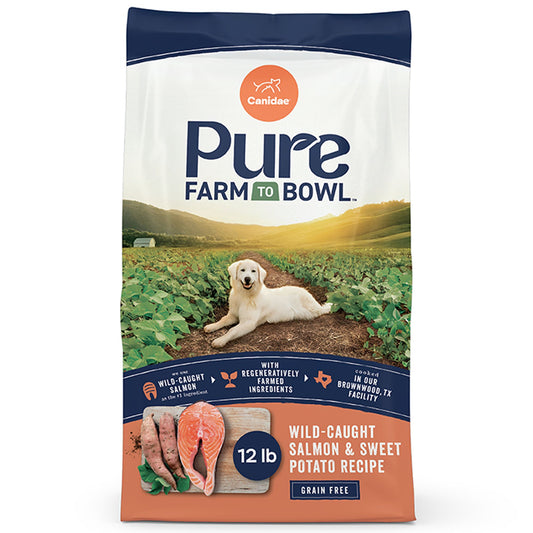 Canidae Pure Farm To Bowl Dog Food - Wild-Caught Salmon & Sweet Potato Recipe 4 Lb