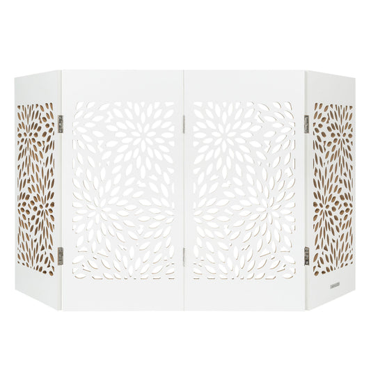 Cardinal Gates Decorative White Starburst Freestanding Pet Gate