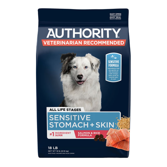 Authority® Sensitive Stomach & Skin All Life Stages Dry Dog Food - Salmon & Rice 34 Lb