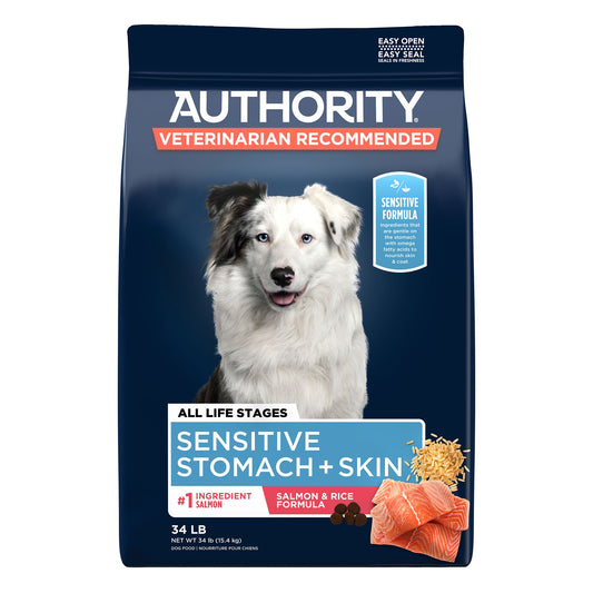 Authority® Sensitive Stomach & Skin All Life Stages Dry Dog Food - Salmon & Rice 6 Lb